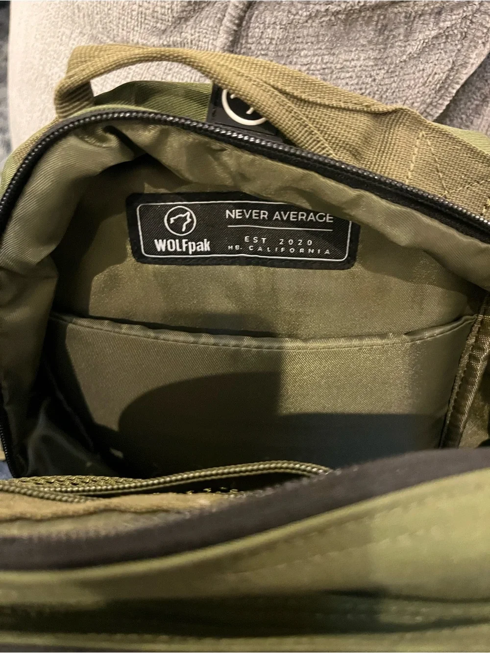 WOLF pak 9L Olive Green Tactical Chest Pack with 'Trust Your Instincts' Patch